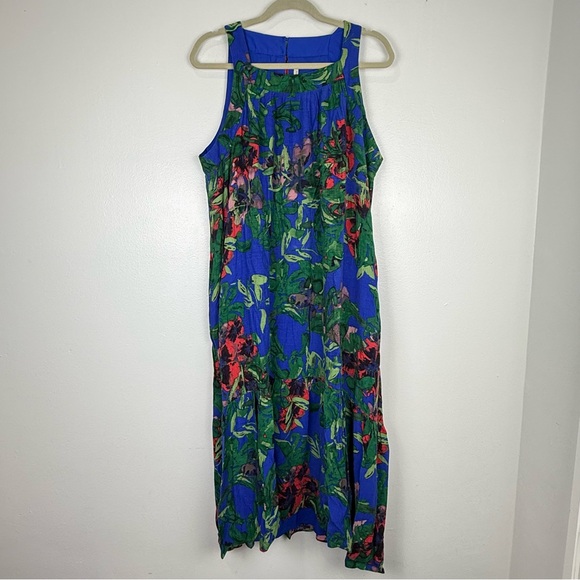 RACHEL Rachel Roy Dresses & Skirts - RACHEL Rachel Roy Blue and Green Floral Midi Dress